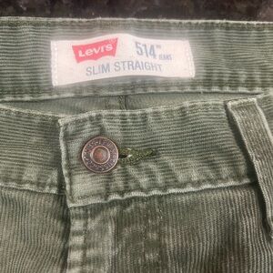 Levi's Men's 514 Slim Straight Green Cords